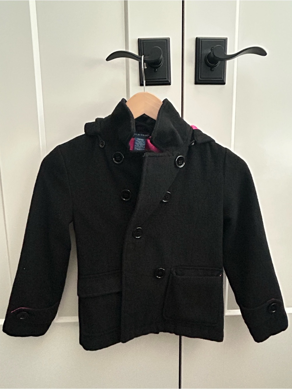 Black Kids Peacoat Jacket - Falls Creek